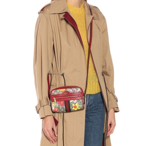 GUCCI GG Supreme Monogram Flora Web Mini Ophidia - Picture 2 of 12